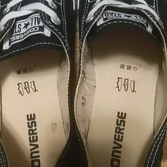 Women's Black Converse All Stars Low Top- Size 7 and 7.5 - Picture 5 of 10